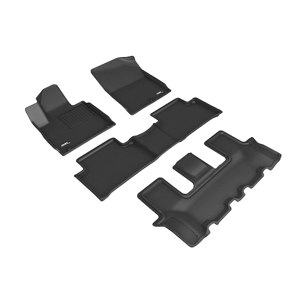 3D Mats Usa Custom Fit, Raised Edge, Black, Thermoplastic Rubber Of Carbon Fiber Texture L1KA06201509 - main